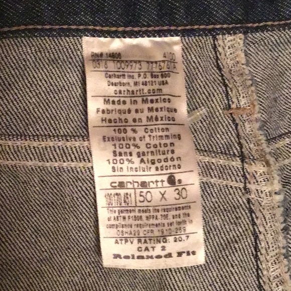 Carhartt FR JEANS 50Wx30L utility denim double-front denim flame resistant NWT - Picture 12 of 16